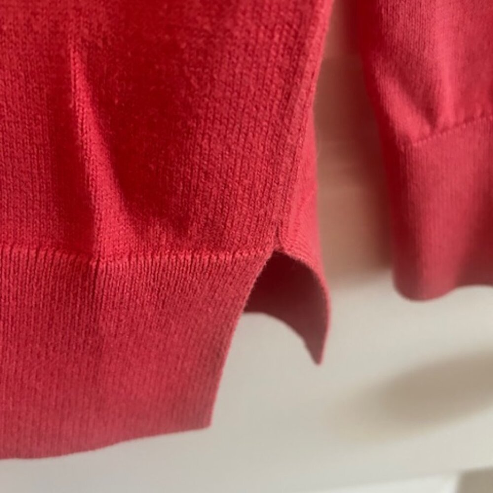 LOFT Coral Sweater with Fox Design - Picture 5 of 7